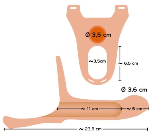 Strap-on de mici dimensiuni din silicon Silicone Strap-on 16cm - Img 6