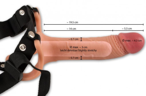 Strap-on din silicon Realist, Silicon, 19.5cm - Img 2