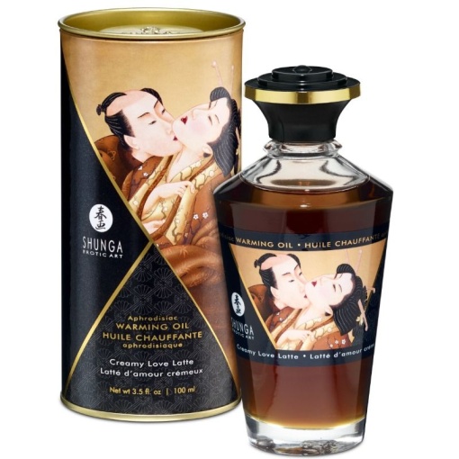 Ulei de masaj cu efect de incalzire Shunga Aphrodisiac Oils Creamy Love Latte - Img 2