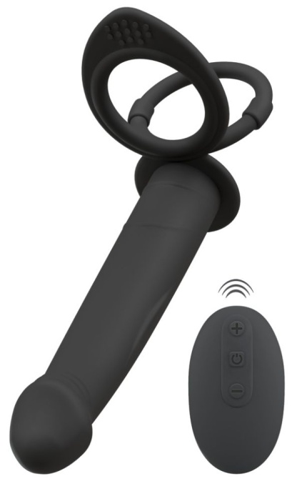Vibrator anal din silicon cu inel pentru penis RC double fucker (13,1 cm) - Img 5