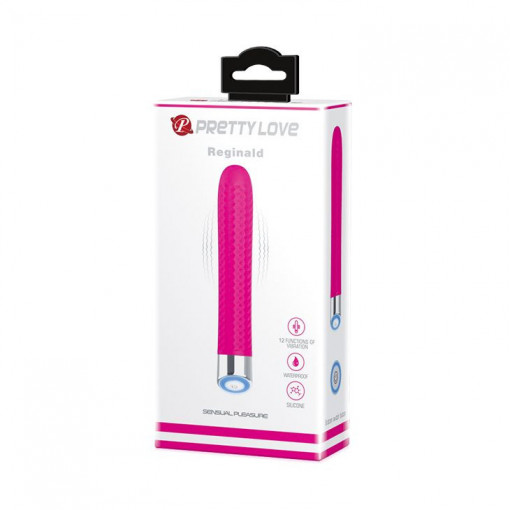 Vibrator elegant din silicon Pretty Love Reginald Red 16.7cm - Img 3