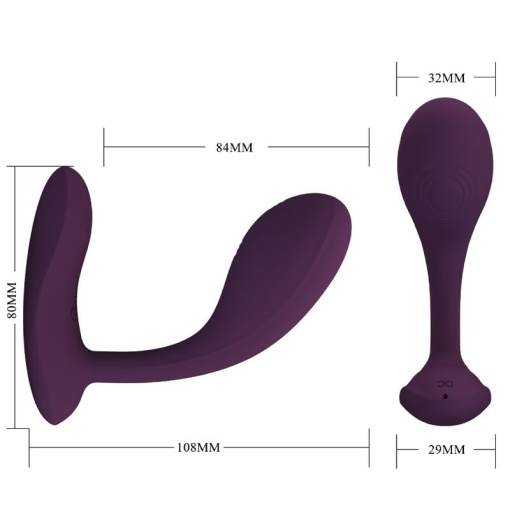Vibrator G-Spot din silicon, cu aplicatie PRETTY LOVE BAIRD LILA - Img 6