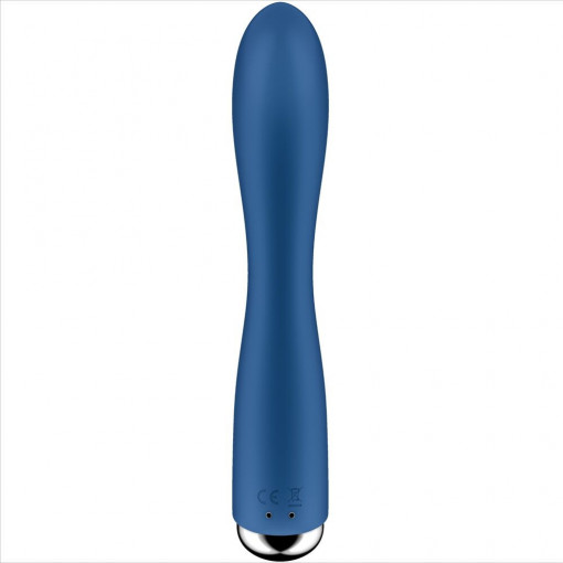 Vibrator iepure cu 12 programe de vibrații intense Satisfyer Spinning Rabbit 1, blue (20cm) - Img 4