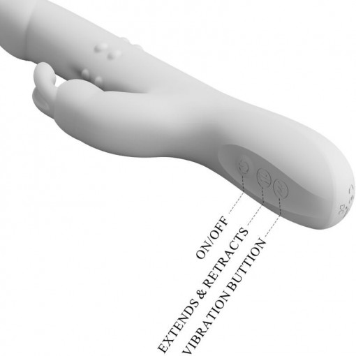 Vibrator Rabbit cu vibrații, împingeri și rotații PRETTY LOVE – REESE (24.8cm) - Img 6
