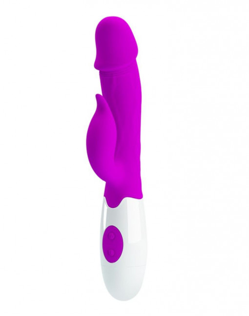 Vibrator rabbit de lux din silicon Pretty Love Dylan Purple 21cm - Img 3