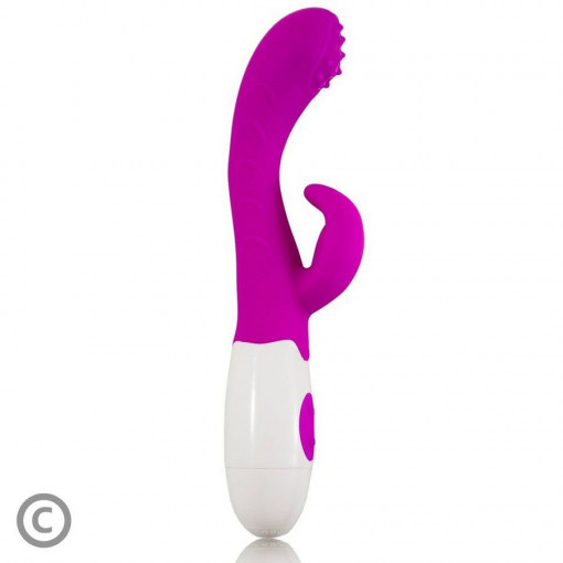 Vibrator rabbit de mici dimensiuni, din silicon Pretty Love Arthur 20cm - Img 2