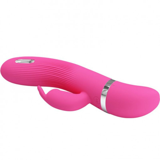 Vibrator rabbit din silicon, cu stimulare electrica Pretty Love Ingram (19.2cm) - Img 7