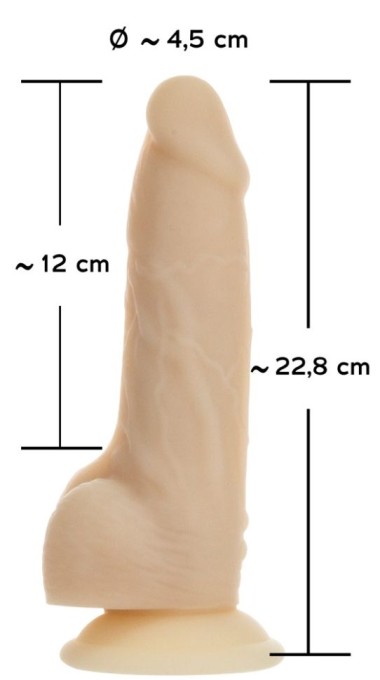 Vibrator realist cu telecomanda cu o ventuză puternică, 7 moduri de vibrație/rotație (17,8 cm) - Img 2