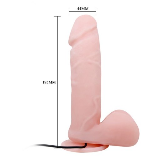 Vibrator Realist cu ventuza si telecomanda Cap rotativ + Vibratii - Img 3