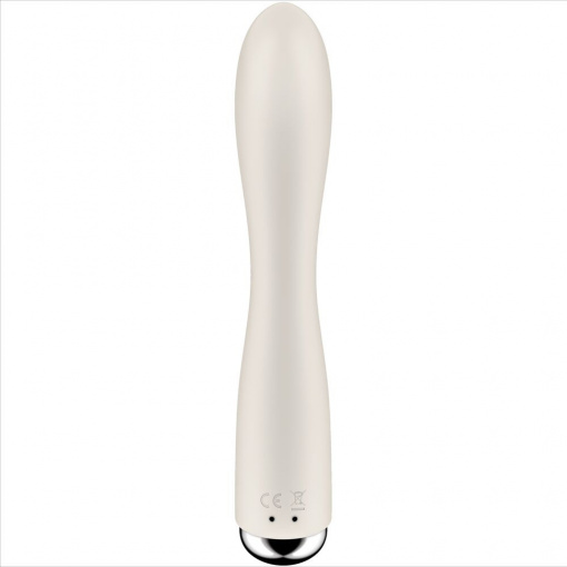 Vibrator rotativ cu stimulare punct G si clitoris Satisfyer Spinning Rabbit 1 Beige