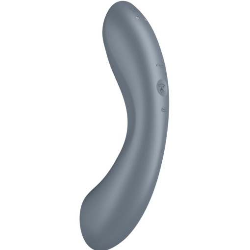 Vibrator stimulator cu impulsuri de aer Curvy Trinity 1 bluegrey (17,5cm) - Img 6