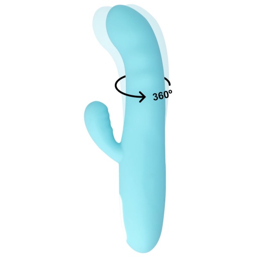 Vibrator stimulator cu miscari rotative G-Spot si clitoris Mia Eiffel TURQUOISE - Img 5