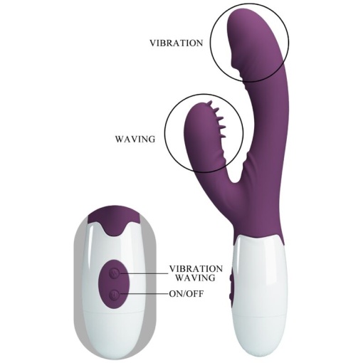 Vibrator stimulator dual Pretty Love - Andre Rabbit Vibrator &amp; G-Point Stimulator (Purple) - Img 5