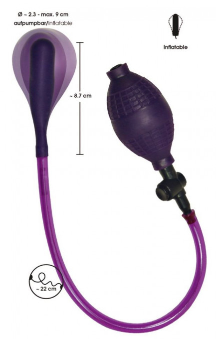 Balon anal din latex cu o minge pompa, gonflabil Anal Balloon (8.7cm) - Img 4