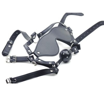 Black Mask with Ball Gag - Img 2