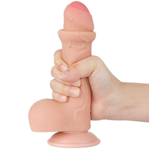 DILDO 7'' SLIDING SKIN DUAL LAYER DONG FLESH (18.3cm) - Img 3