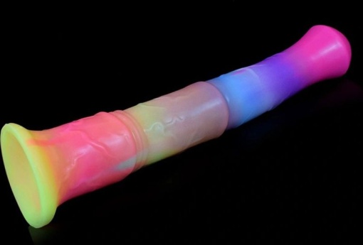 Dildo Cal Luminous Horse Cock, Glow in the Dark, Liquid Silicone, 29 cm - Img 2