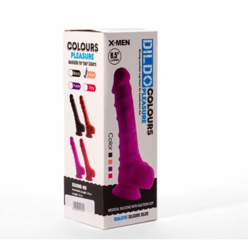 Dildo de înaltă calitate X-MEN 8.5" Dildo Colours Pleasure Flesh 20cm (inserabil 16cm) - Img 5