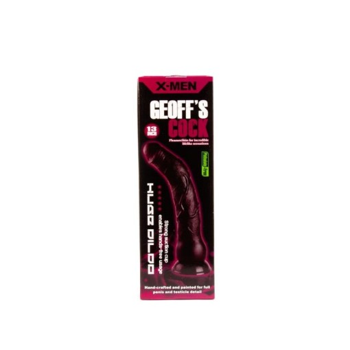 Dildo flexibil cu ventuza X-MEN Geoff’s Cock Black 30.5cm - Img 2