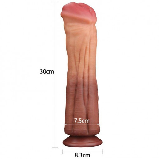 Dildo special sub forma de dildo horse Dual layered Platinum Silicone Cock (30cmx 7.5cm) - Img 4