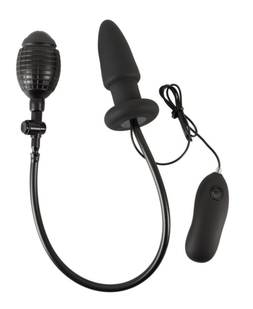 Dop anal gonflabil cu vibratii Inflatable Vibrating Butt Plug (12,2 cm) - Img 2