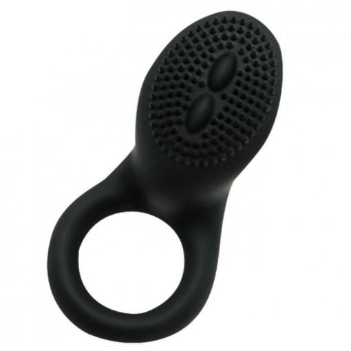 Inel vibrator din silicon cu stimulator clitoridian Pretty Love Cobra Black - Img 6