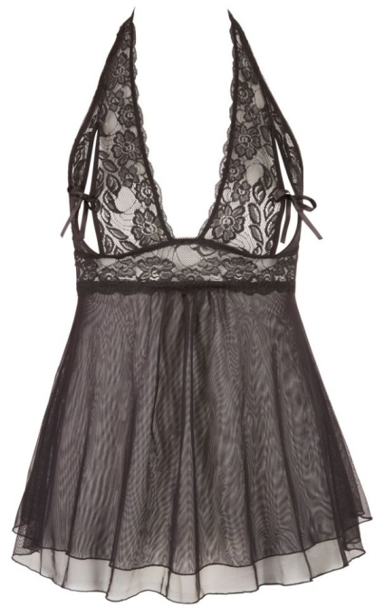Lace Babydoll Cottelli Curves, black- 4XL - Img 2