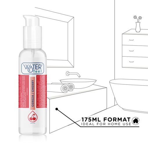Lubrifiant pe baza de apa cu aroma de cirese Waterfeel - Cherry Lubricant 175 Ml - Img 2