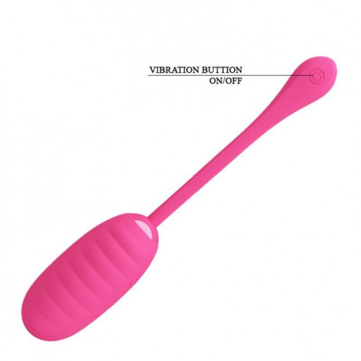 Ou vibrator din silicon moale Pretty Love Kirk Pink 8cm - Img 2