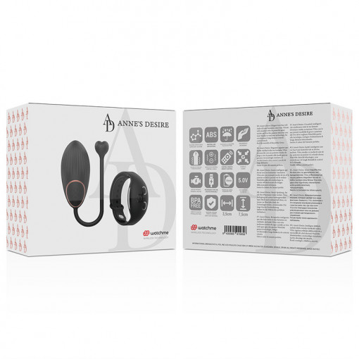 Ou vibrator inteligent cu telecomanda ANNE'S DESIRE - WATCHME BLACK - Img 7