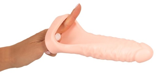 Penis elastic și inel de penis cu vibratii Double Fucker + Vibration (18 cm) - Img 5