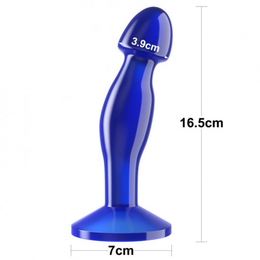 Plug Anal Flawless Clear Prostate Plug 6.5'' Blue - Img 3