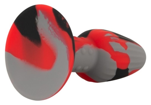 Plug anal unic, colorat, cu caneluri si noburi pronuntate Tricolour Butt Plug (11,5 cm) - Img 2