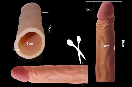 Prelungitor penis Pleasure X-Tender 18cm- Mulatru - Img 3