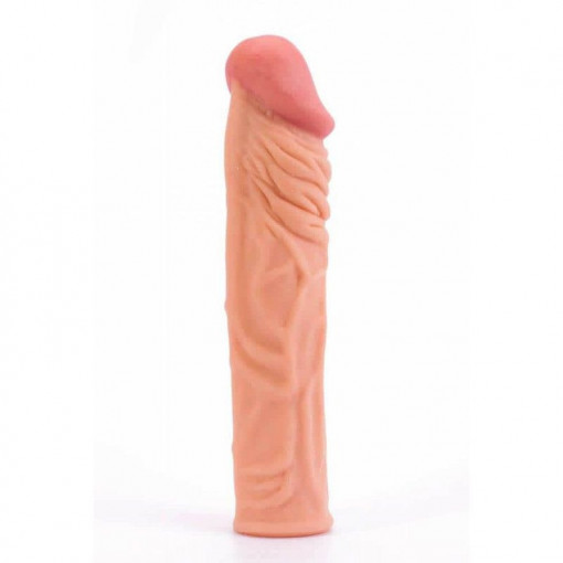 Prelungitor penis Pleasure X-Tender Penis Sleeve 3 Flesh 19cm - Img 3