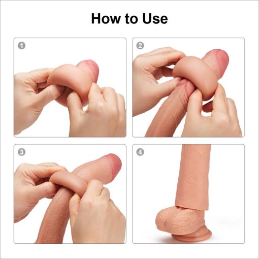 Prelungitor penis Revolutionary Silicone Nature Extender 16.25cm - Img 3