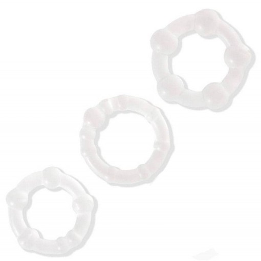 Set 3 inele pentru penis X-Basic Beaded Cockring Set - Img 2