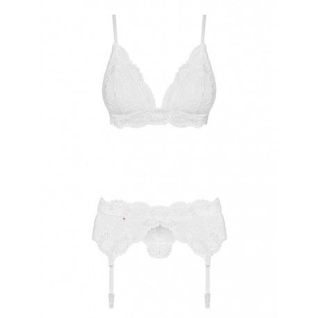 Set 3 piese Obsessive 810-SEG-2, white - S/M - Img 2