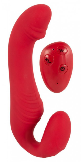 Strap-on dublu vibrator cu 3 motoare, 9 moduri de vibratie cu telecomanda - Img 4
