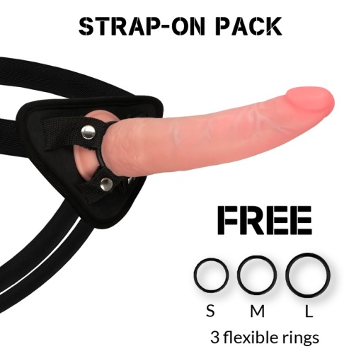 Strapon cu Dildo realistic Dual Density CRUSADER 21.5 CM -O- 4.46 CM - Img 7