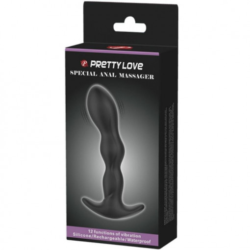 Vibrator anal din silcon neted Pretty Love Anal Massager Vibrator Incepatori 13cm - Img 8