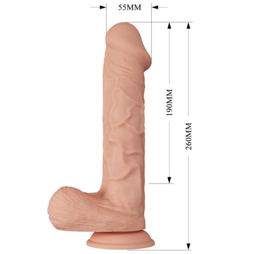 Vibrator clasic cu ventuza de fixare 26cm VIBRATOR BEAUTIFUL BERGRISI - Img 2