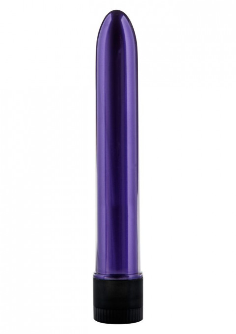 Vibrator clasic, subtire si cu vibratii puternice Retro Ultra Slimline Vibe, Purple (17cm)