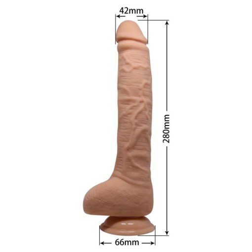 Vibrator gigantic cu ventuza si telecomanda Beautiful Dick 11 " (28cm) - Img 4