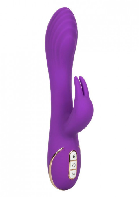 Vibrator iepuras cu efect de incalzire Heated Rotating G Rabbit, Purple (21,5 cm) - Img 8