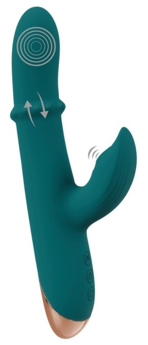 Vibrator iepure cu inel de masaj Thumping Rabbit Vibrator with Moving Ring (27.7cm) - Img 2