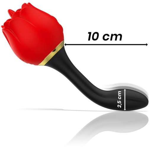 Vibrator limba vibratoare MIA Prague DOUBLE PLEASURE LICKING + Stimulator anal 10 moduri de vibratie - Img 3