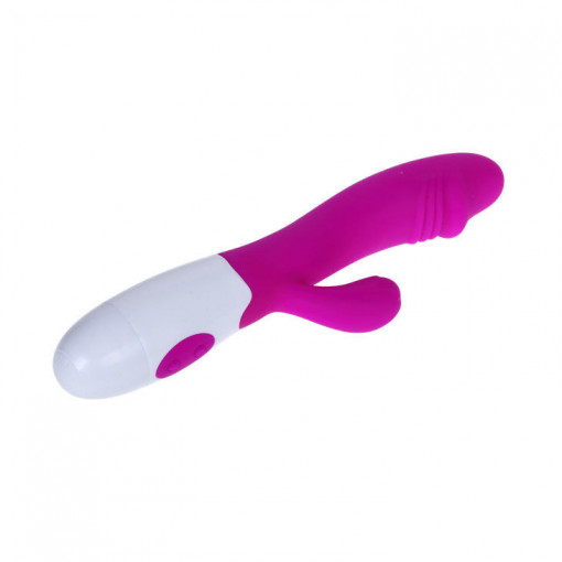 Vibrator rabbit cu dubla stimulare, din silicon Vibrator Pretty Love Snappy 19.5cm - Img 3
