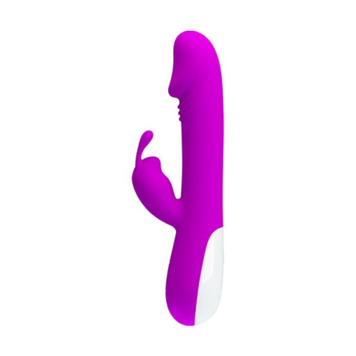 Vibrator rabbit elegant din silicon si cu 30 functii de vibratii si pulsatii Pretty Love Robert, 21cm - Img 3
