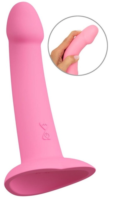 Vibrator Silicon Heart Guy Pink 19cm - Img 2